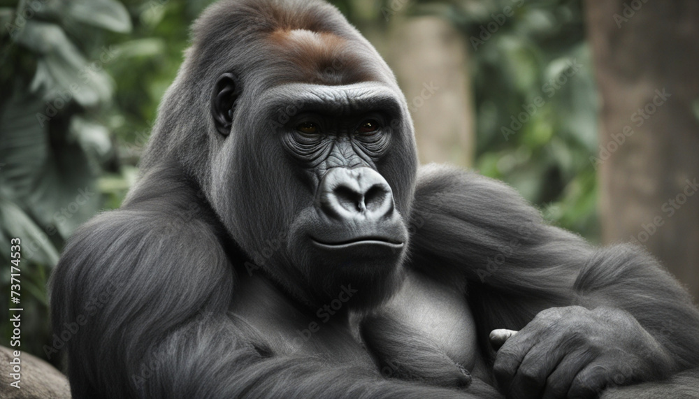 Obraz premium Photo of gorilla, wild photography