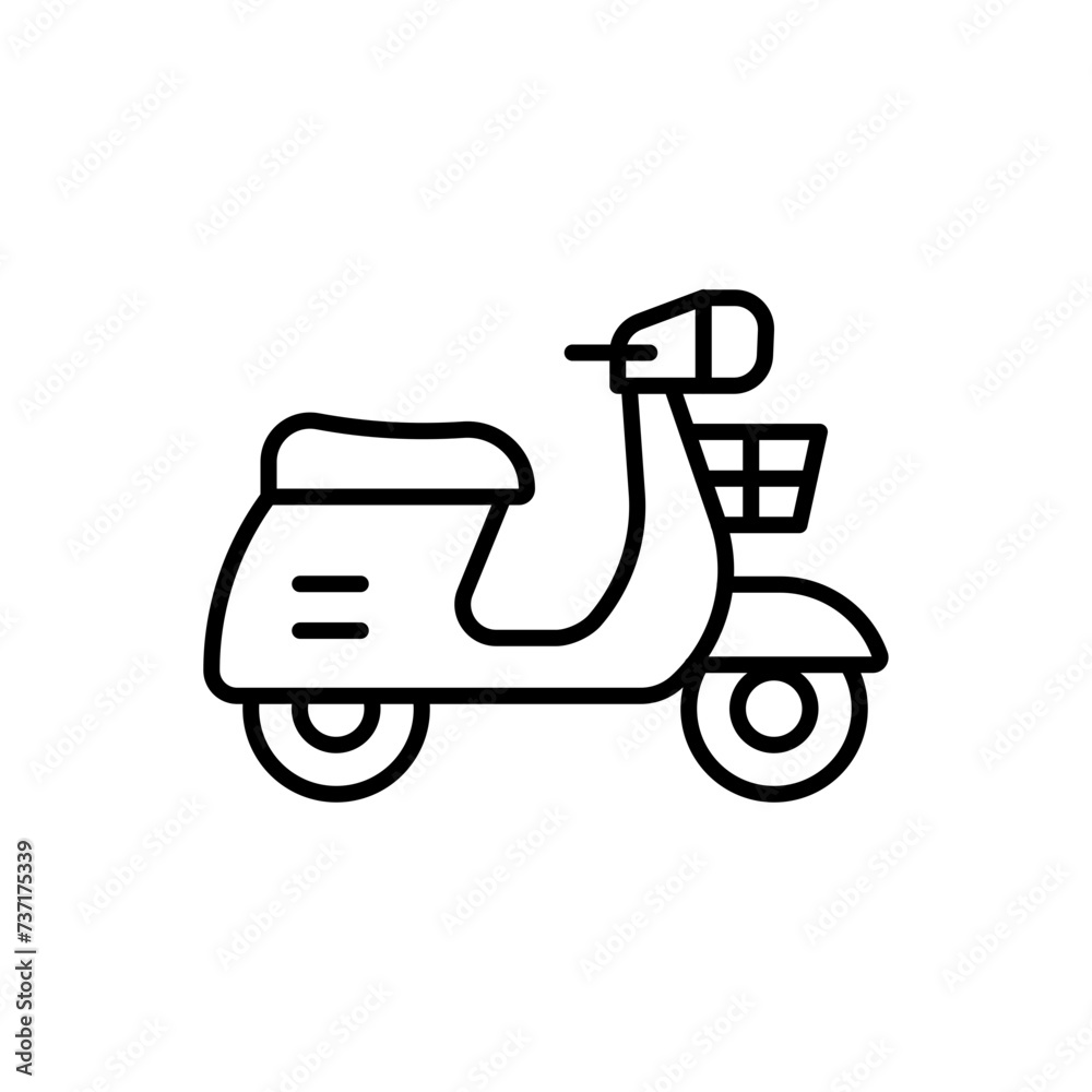 Scooter outline icons, minimalist vector illustration ,simple transparent graphic element .Isolated on white background Scooter outline icons, minimalist vector illustration ,simple transparent graphic element .Isolated on white background