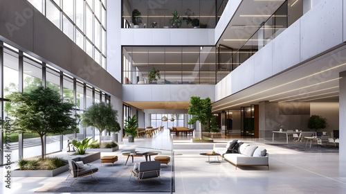 Modern office building concept 3d rendering.  © Ziyan