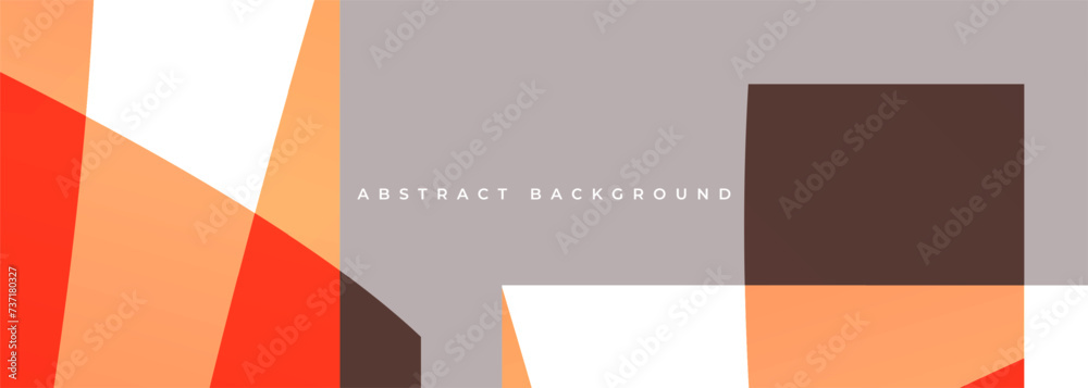 Colorful abstract modern wide banner with geometric shapes. Vector illustration colored background for cover, wallpaper, brochure, card, book, banner or poster.