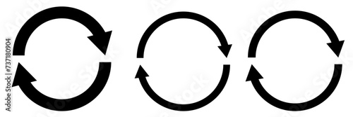 回転矢印（循環）サイクル アイコンセット 