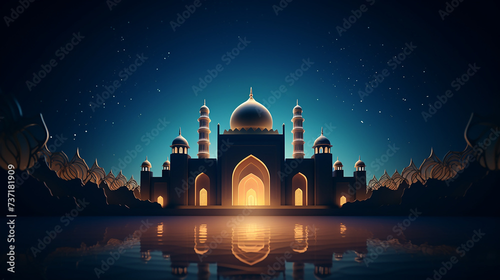 ramadan kareem intro with islamic pattern ramadan 3d background