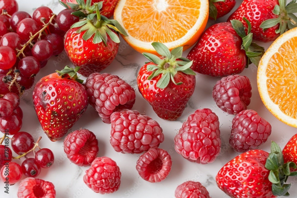 strawberry and raspberry strawberry and raspberry