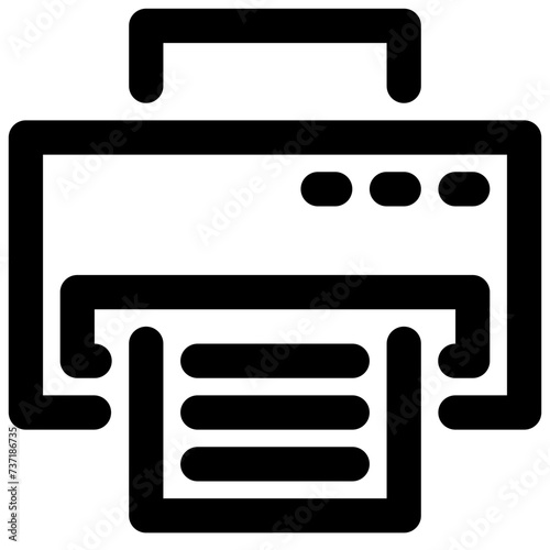 printer vector outline icon