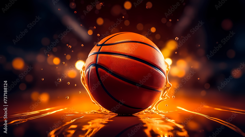 Basketball in the background, perfect for sports banners and graphics Basketball in the background, perfect for sports banners and graphics