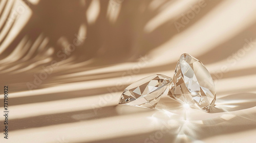 elegant luxury diamond gem beige background