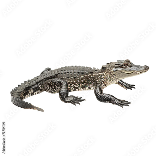 crocodile isolated on a white background with clipping path.