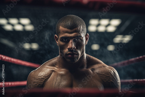 Boxing club gym for boxers training athletic conceptual Generative AI image