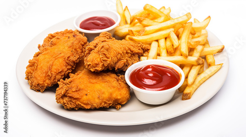 combo package french fries fried chicken fast food menu