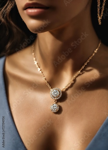 Diamond jewelry luxury and fashion jewelry. ai generative