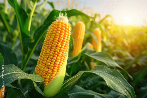 corn on the cob in field