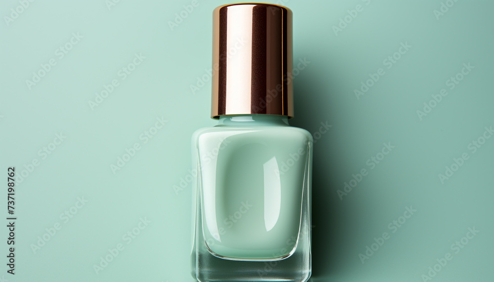 Beauty product bottle, close up of single object, fashion hygiene liquid generated by AI Beauty product bottle, close up of single object, fashion hygiene liquid generated by AI