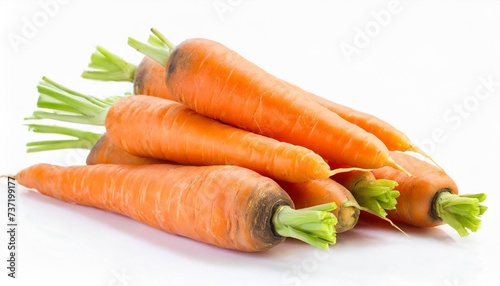 carrot heap of vegetable isolated on white