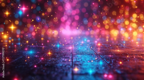 Cosmic Journey: Vibrant Bokeh Lights Leading into the Illusion of a Starry Night Road © Maik Meid