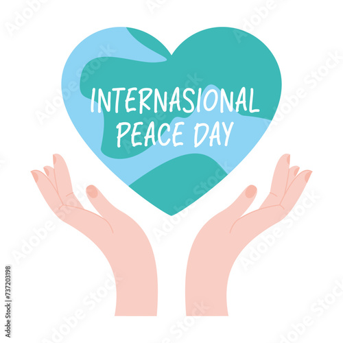 Peace Day Sticker Vector
