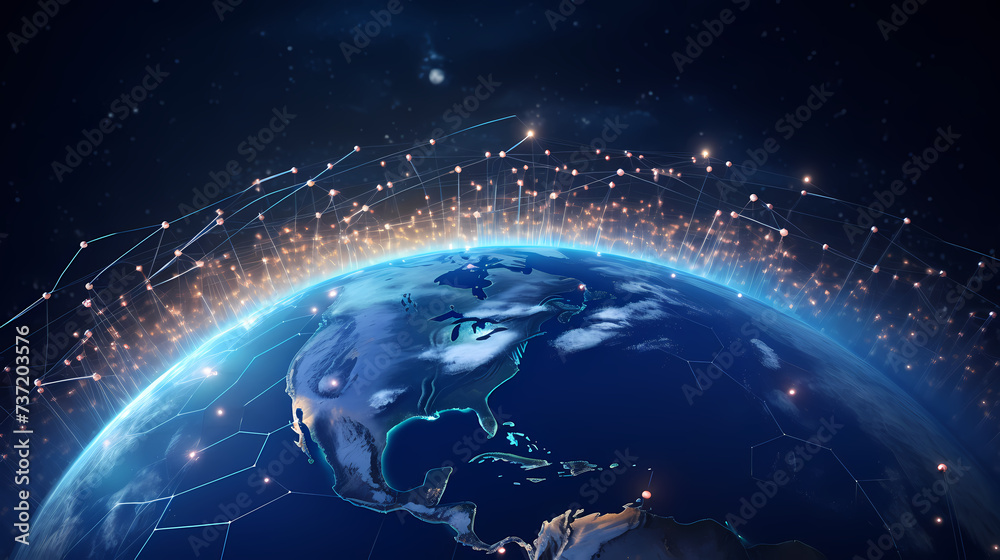 Fototapeta premium Stunning world map landscape