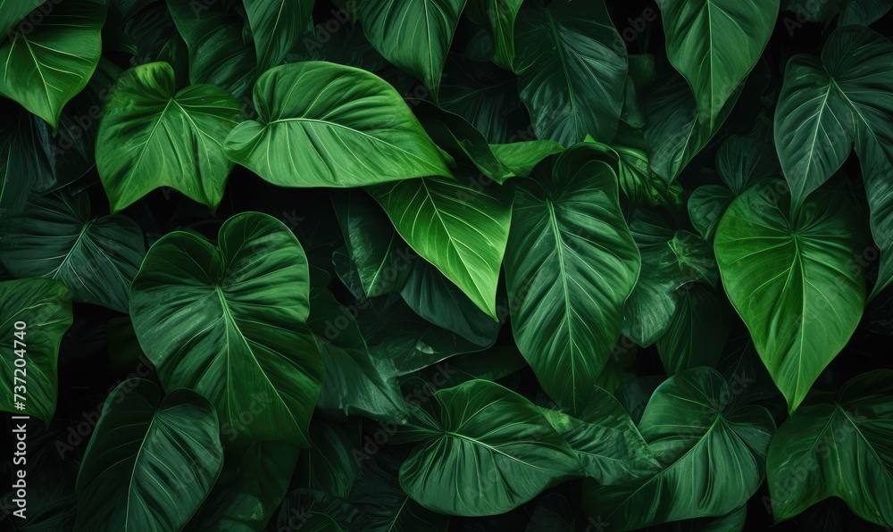 Close-up of Vibrant Green Leaves on a Plant Close-up of Vibrant Green Leaves on a Plant