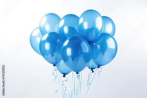 Blue balloons with blue background for all party