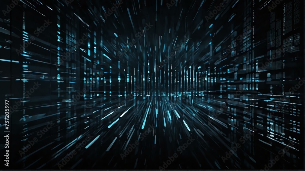 Abstract black theme futuristic fade computer technology business background from Generative AI - obrazy, fototapety, plakaty 