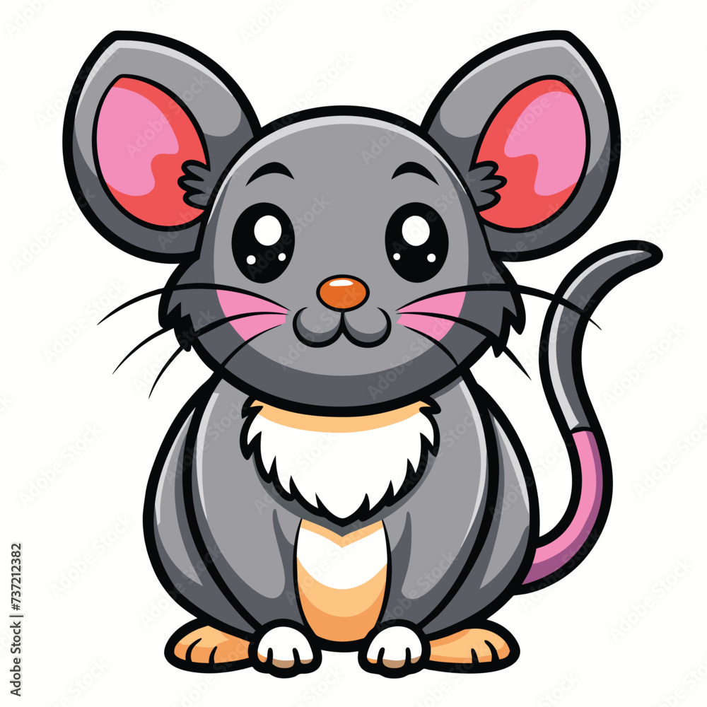 Rat cute pet vector EPS
