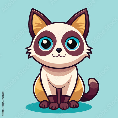 Siamese Cats cute pet vector EPS