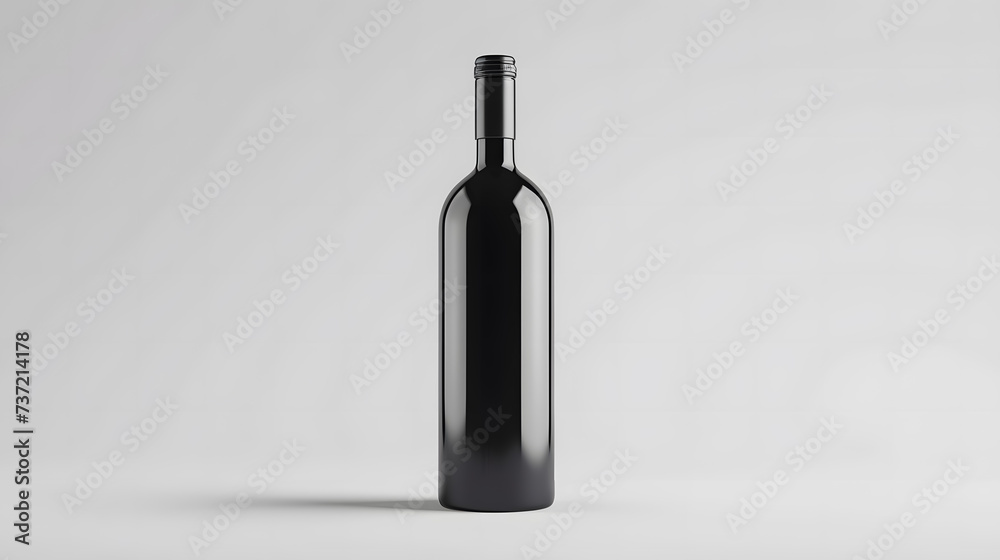 Wine bottle mockup on white background Wine bottle mockup on white background