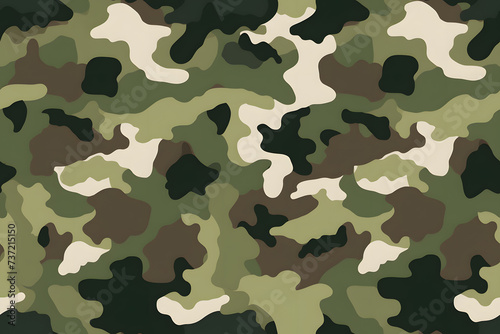 Camouflage seamless pattern, military fabric background texture