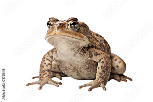 toad alone of field, Isolated on transparent PNG background, Generative ai