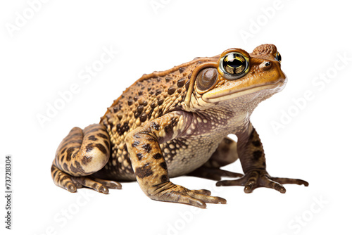 toad alone of field, Isolated on transparent PNG background, Generative ai