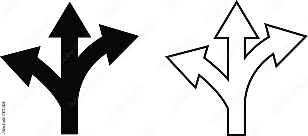 Set of black traffic arrows icon collection isolated transparent background. Flat or line vector. Bended arrow, turning, zig zag, crossroads, driving direction mark, location point crossroad circle . Set of black traffic arrows icon collection isolated transparent background. Flat or line vector. Bended arrow, turning, zig zag, crossroads, driving direction mark, location point crossroad circle .