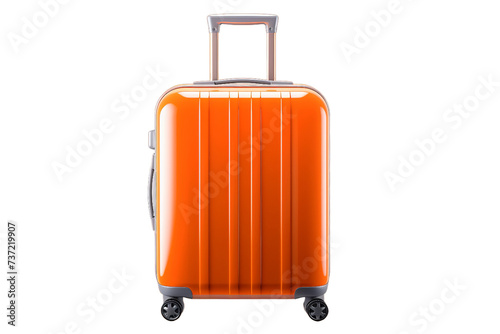 a trolley orange, Isolated on transparent PNG background, Generative ai