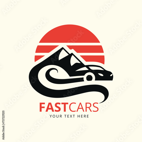 fast car modern logo vector illustration