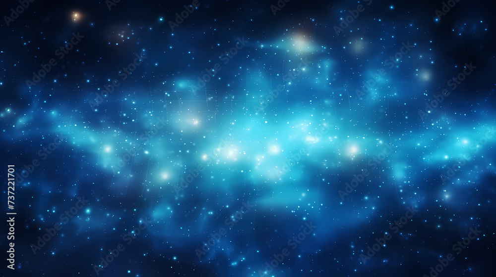 Obraz premium Digital technology hexagon cyber security concept, blue technology background