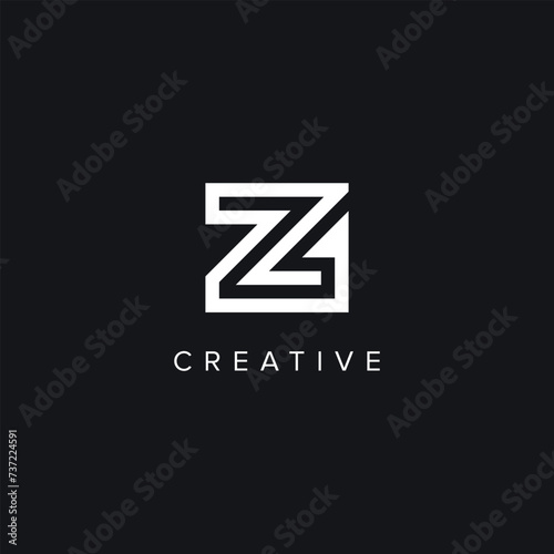 Alphabet Letters ZG GZ Creative Logo Initial Based Monogram Vector Icon.