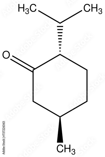 L-Menthon Arzneistoff Strukturformel Vektor photo