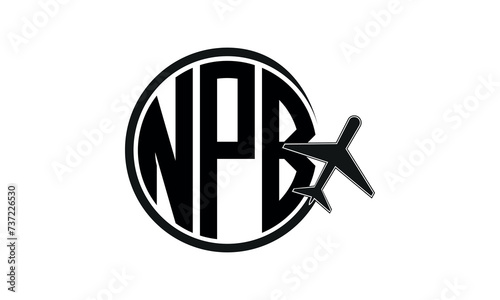 NPB three initial letter circle tour & travel agency logo design vector template. hajj Umrah agency, abstract, wordmark, business, monogram, minimalist, brand, company, flat, tourism agency, tourist photo