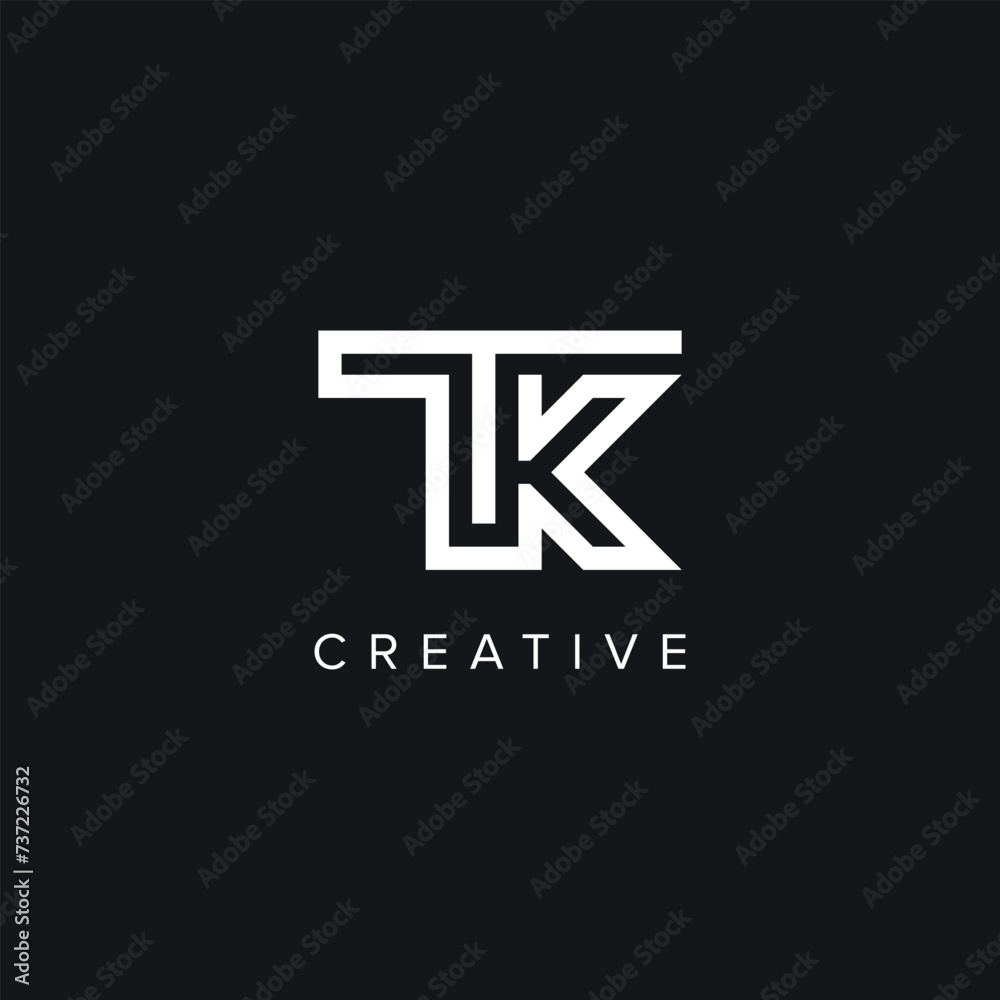 Alphabet Letters TK KT Creative Logo Initial Based Monogram Vector Icon. Alphabet Letters TK KT Creative Logo Initial Based Monogram Vector Icon.