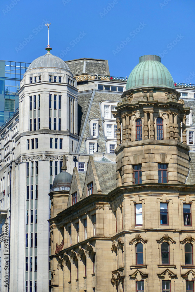 Fototapeta premium Cityscape of central Manchester, UK