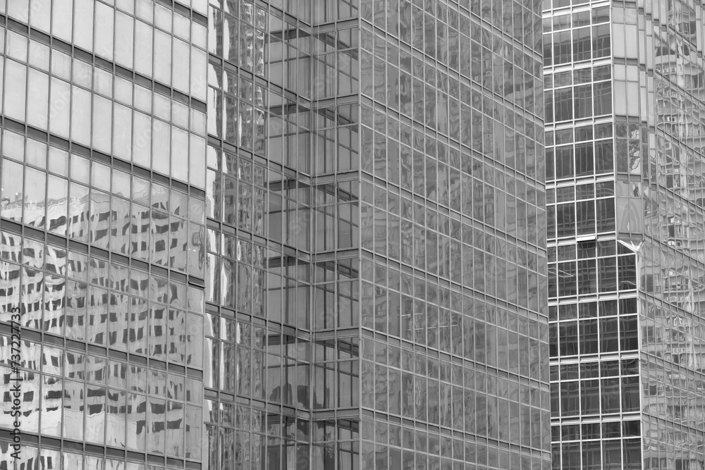 Full frame shot of skyscraper in Kowloon, Hong Kong