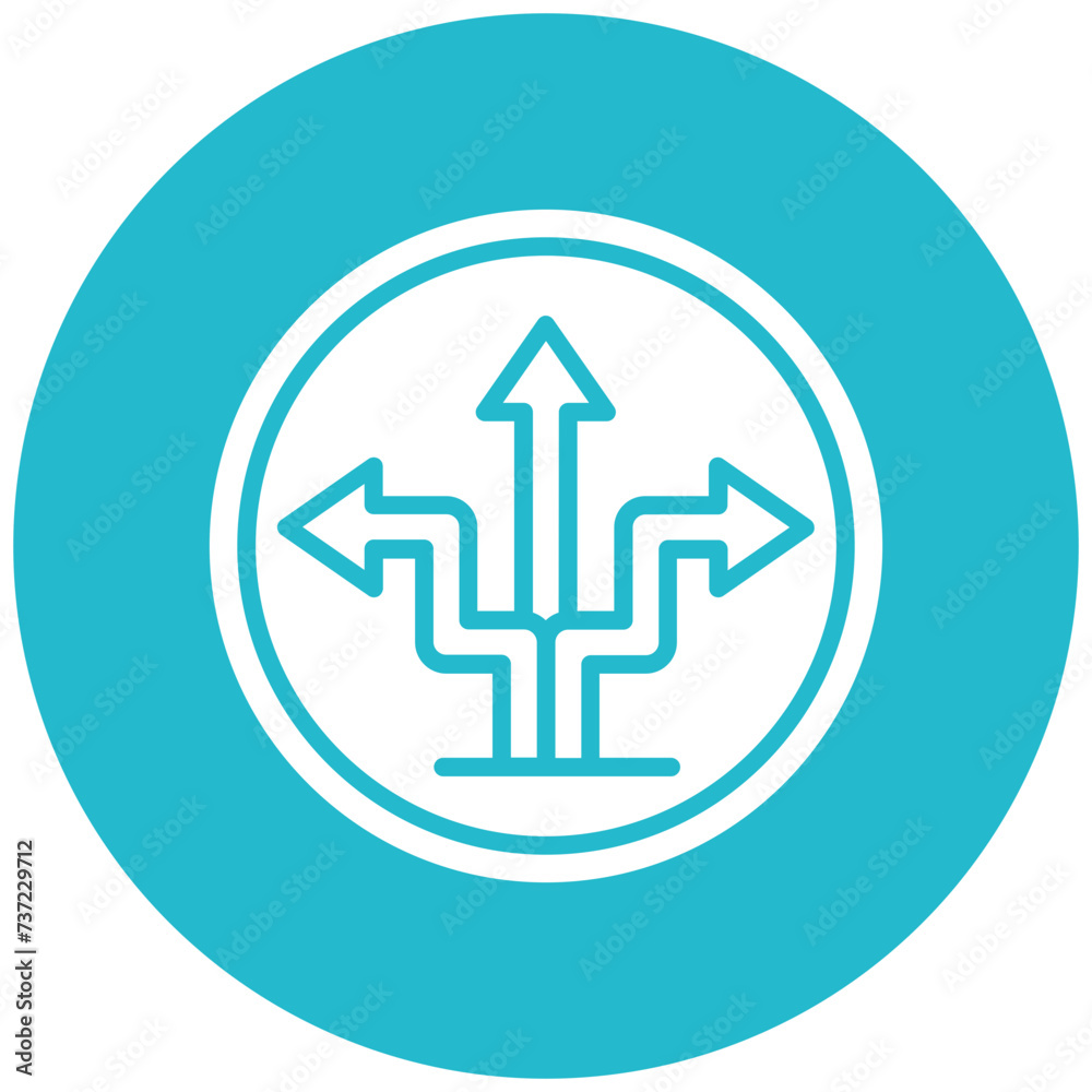 Road Split Icon Road Split Icon