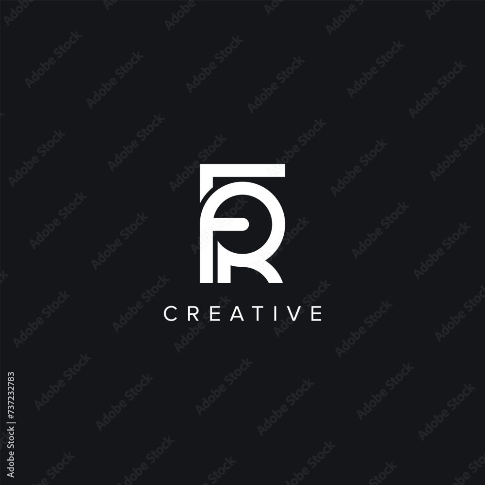Alphabet Letters FR RF Creative Logo Initial Based Monogram Vector Icon Alphabet Letters FR RF Creative Logo Initial Based Monogram Vector Icon
