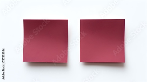 Two Burgundy square Paper Notes on a white Background. Brainstorming Template with Copy Space Free Download Two Burgundy square Paper Notes on a white Background. Brainstorming Template with Copy Space - GFXLoad