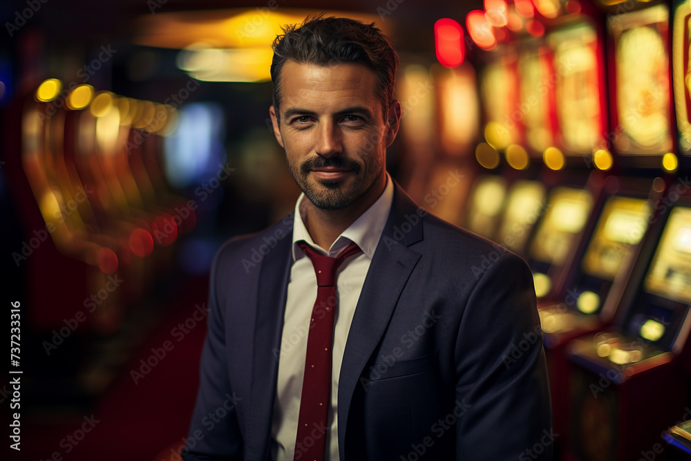 Play casino slots win games money cash conceptual Generative AI picture Play casino slots win games money cash conceptual Generative AI picture