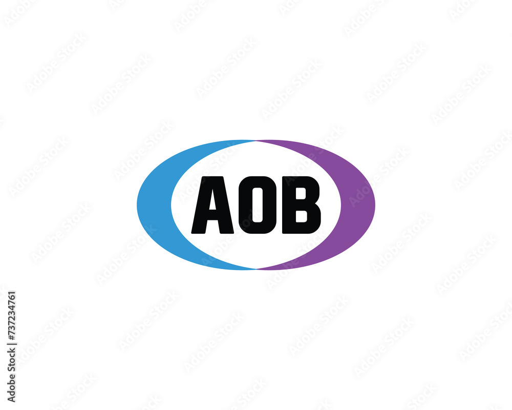 AOB logo design vector template AOB logo design vector template