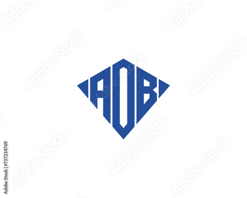 AOB logo design vector template photo