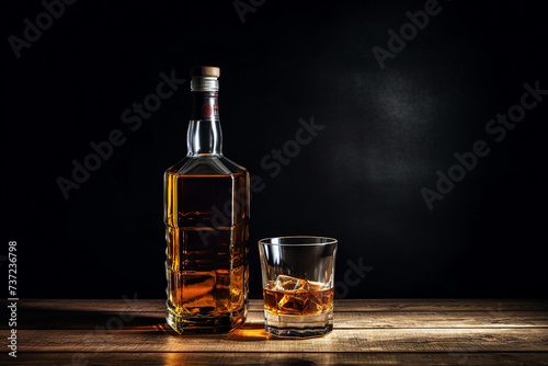 AI generated picture of alcohol addiction concept of alcoholism during crises and depressions