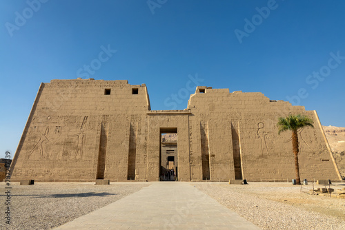Medinet Habu egyptian temple on Luxor west bank, Egypt