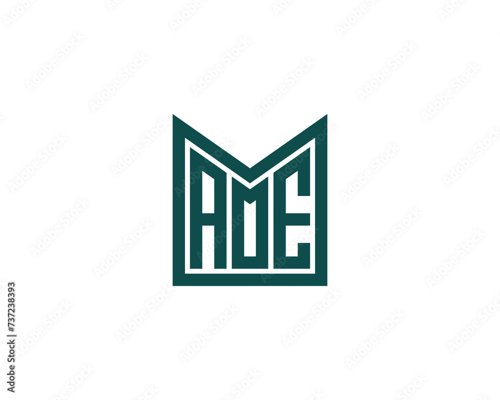 AOE logo design vector template