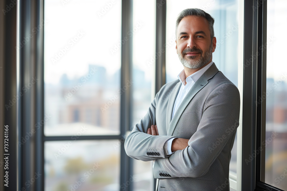 Portrait of smiling businessman indoor Portrait of smiling businessman indoor