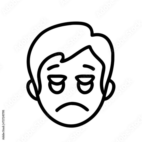 Sad face, face sad, sad, face, sad facial expression, sad facial expression, conveying emotions of melancholy and sorrow.